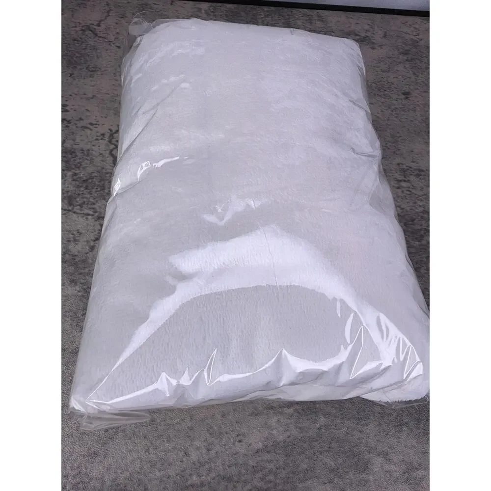 Flannel Pillow Cases Queen Size Set of 2, Super Soft Fleece w/ Zipper- Off White